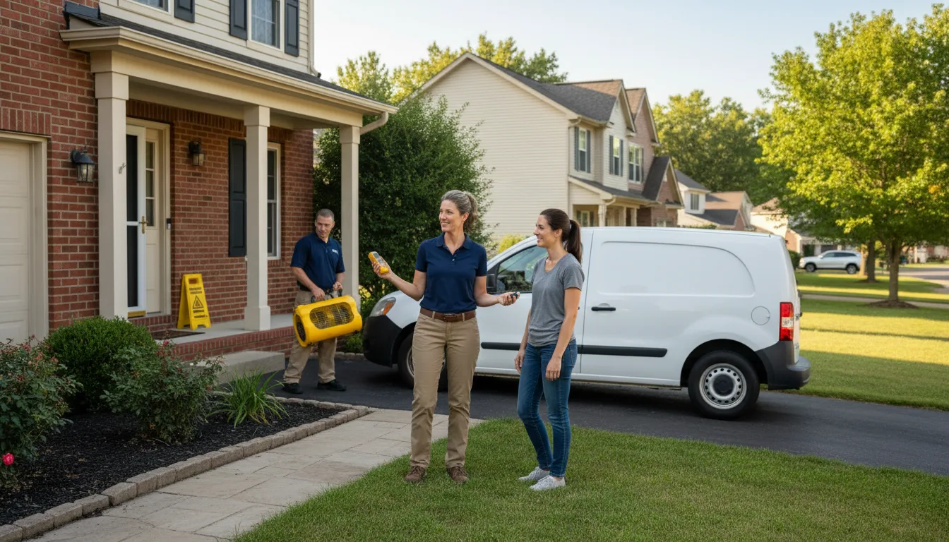 Residential water damage restoration in Burr, NE